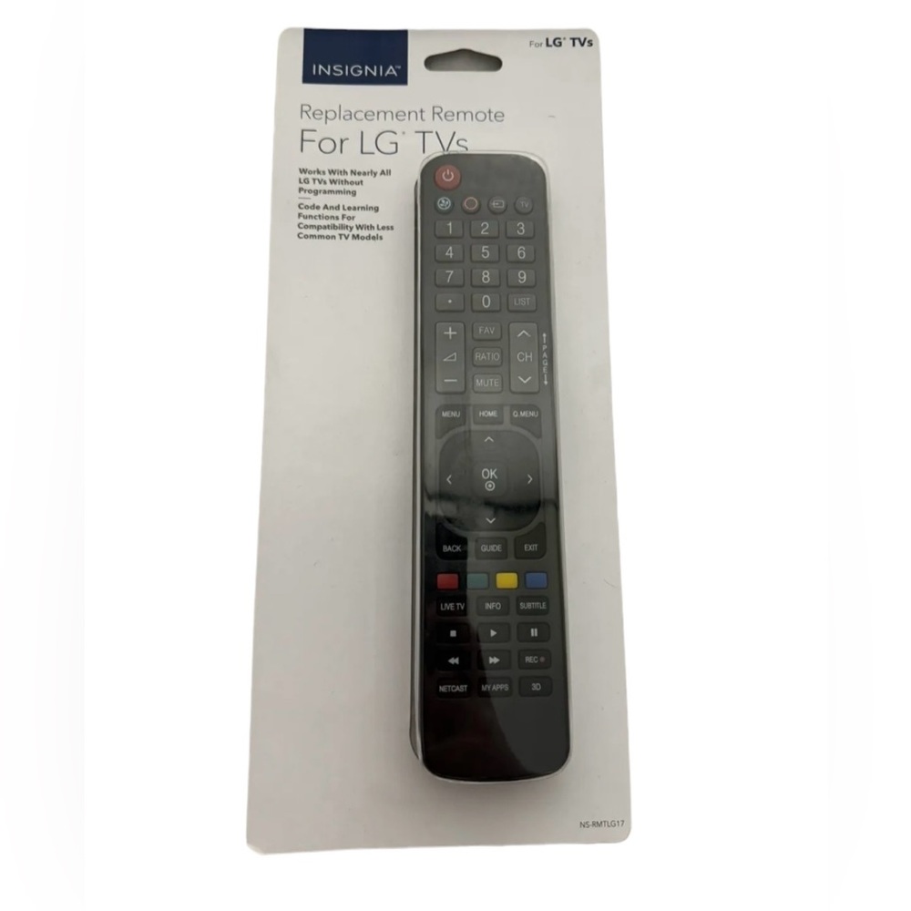 Insignia Black Replacement Remote for‎ LG TVs - NS-RMTLG17